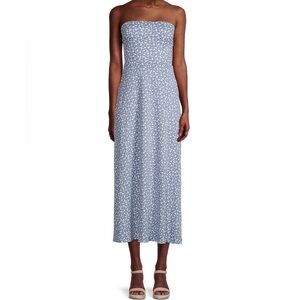 Love Ady | Blue Floral Maxi Tube Dress